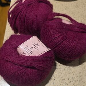 Deep Maroon Yarn Bundle Of 3 Matching Dies